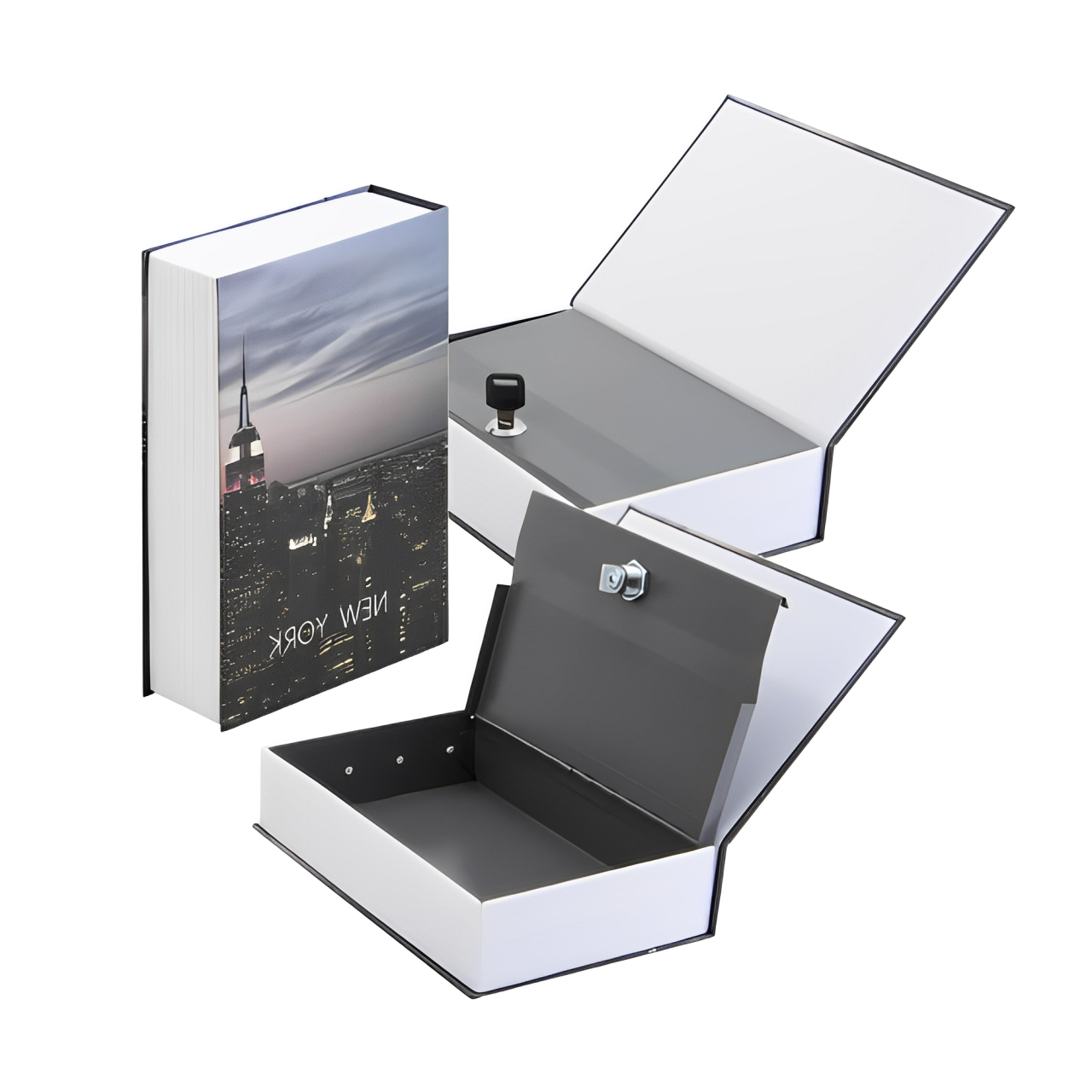 Cofre Escondido com Chave em Formato Livro + Brinde